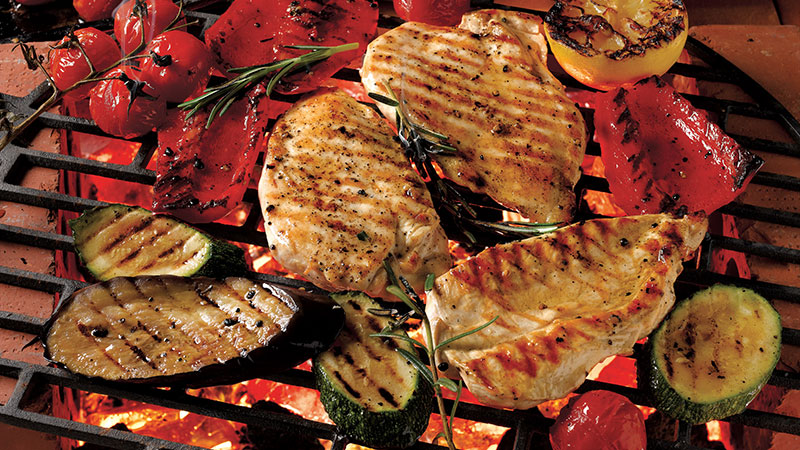 Barbecued Chicken with Harissa Dressing