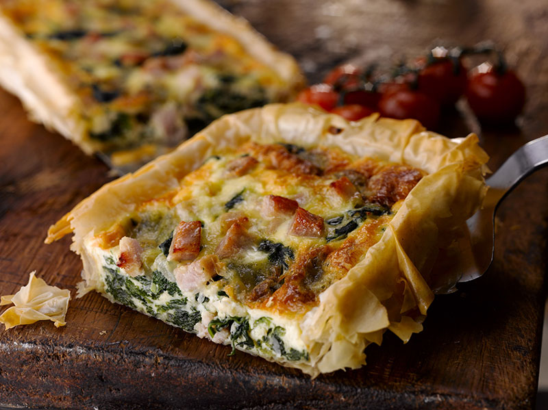 Bacon Spinach & Blue Cheese Tart