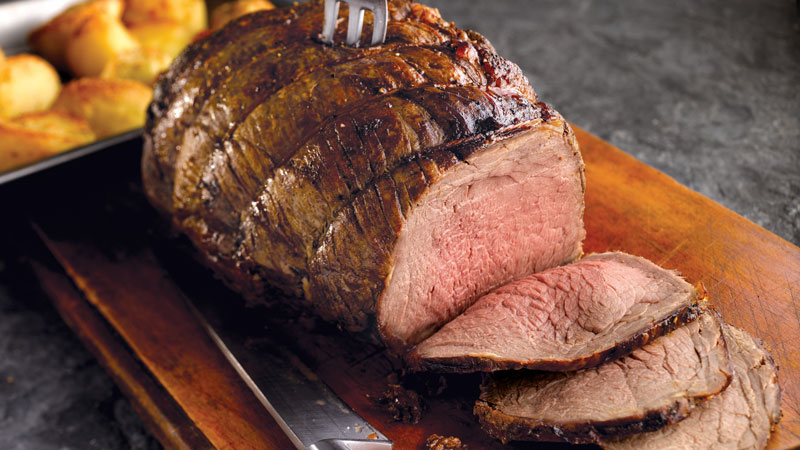 Roast Sirloin of Beef with a Mustard Crust