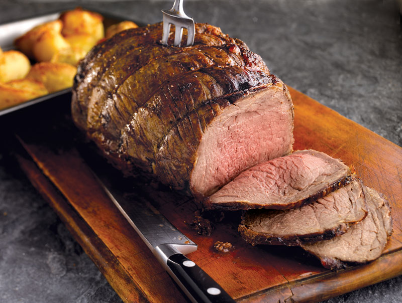 Roast Sirloin of Beef with a Mustard Crust