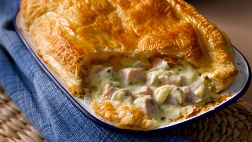 Bacon Leek Mushroom Pie, easy meal plan