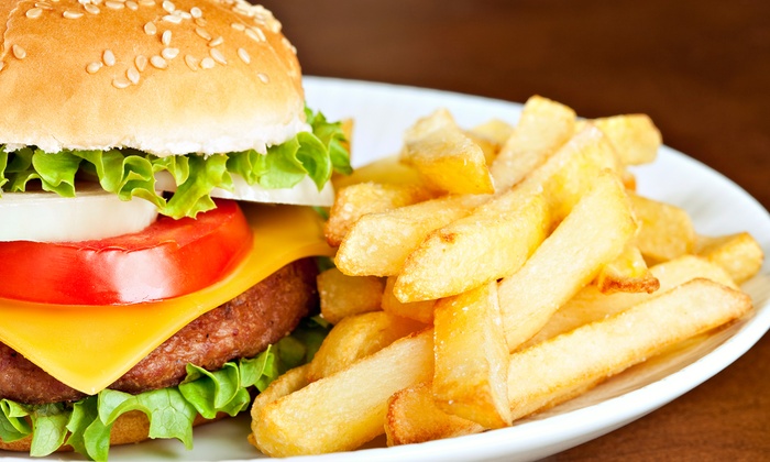 burger and fries