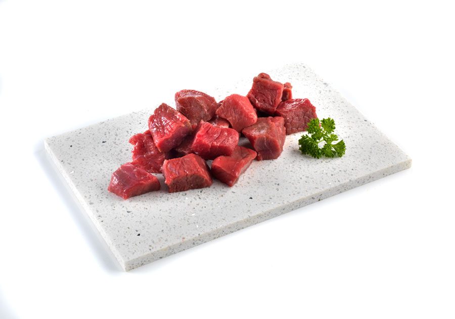 diced steak