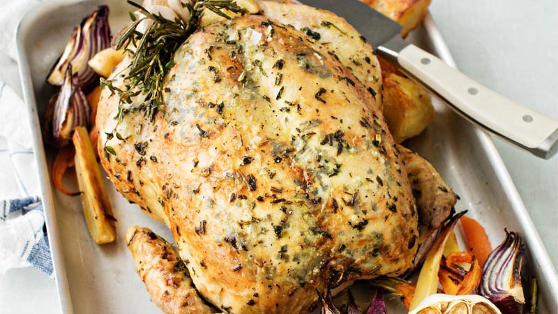 Roast Chicken with Herby Butter