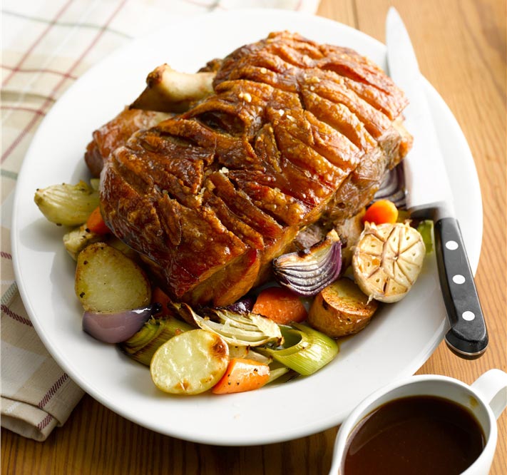 Roast Shoulder of Pork with Crackling