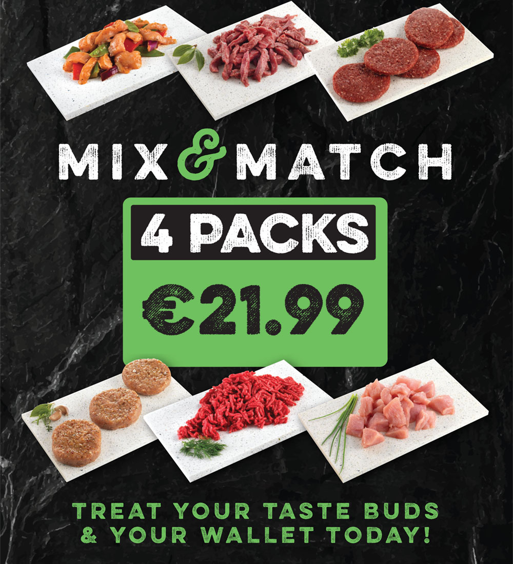 mix and match 4 packs for 21.99 euro